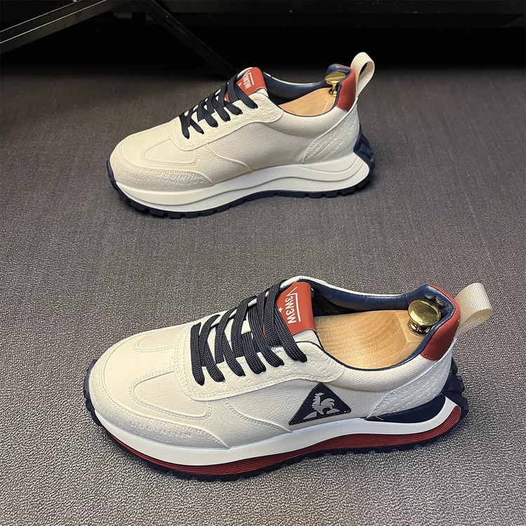 欧洲站轻奢潮牌来袭~秋款软底防滑厚底板鞋阿甘鞋精神小伙小白鞋