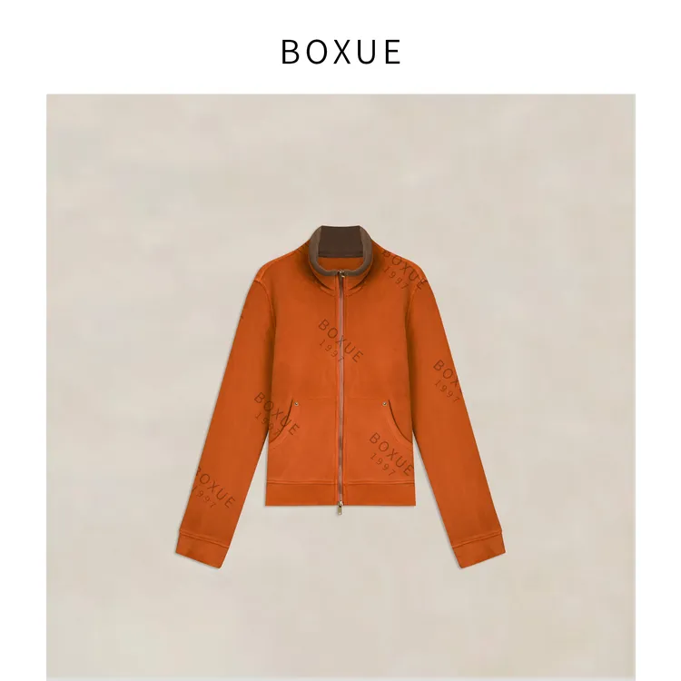 BOXUE“鲤云”2025秋冬高级感立领拉链设计轻奢 外套#251115W6689