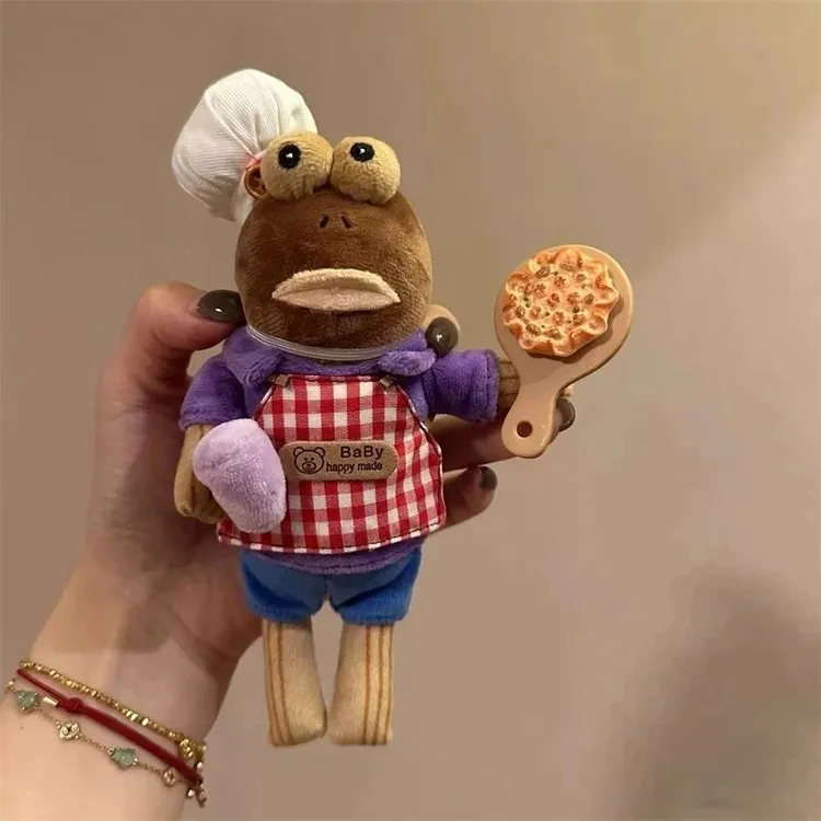 比奇堡的居民们丑鱼厨师挂件可爱搞怪玩偶毛绒公仔包包钥匙扣挂饰