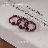含辰砂工艺品【小霞珠宝】辰砂戒指女款百搭时尚吊坠  AS906