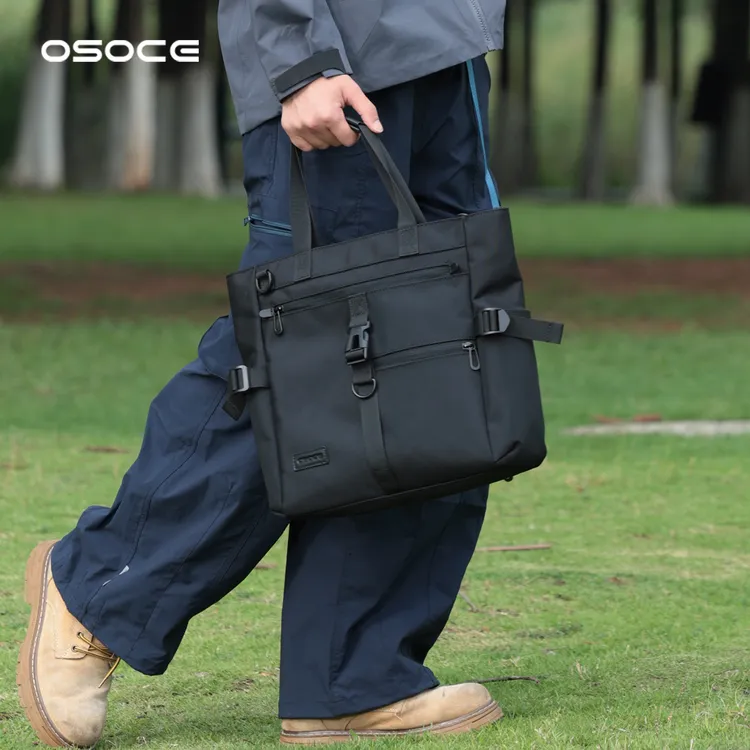 OSOCE【爆款】osoce斜挎邮差包男士手提电脑包男生通勤单肩休闲背包