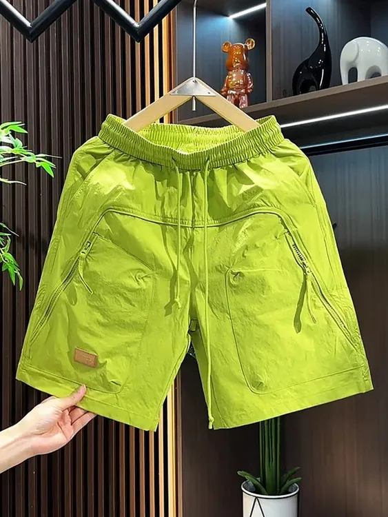 夏季新款速干工装运动短裤男潮流时尚百搭宽松透气休闲沙滩五分裤