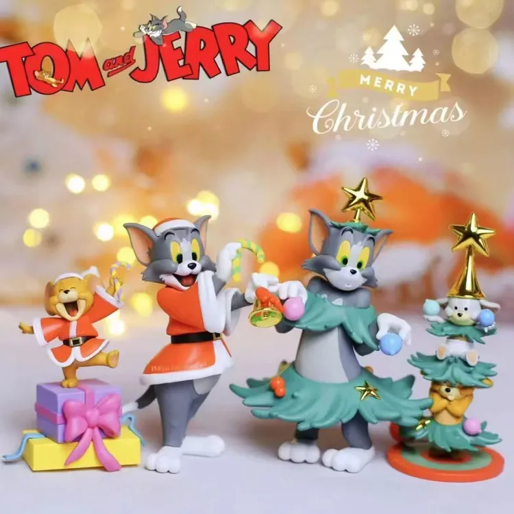 正版52toys猫和老鼠欢乐圣诞系列潮玩盲盒手办可爱摆件节日礼物