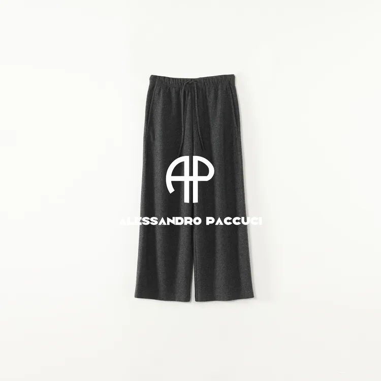 AP洛哥53156KC【舒舒裤】黑标绵羊毛+山羊绒松紧系带多色休闲九分裤