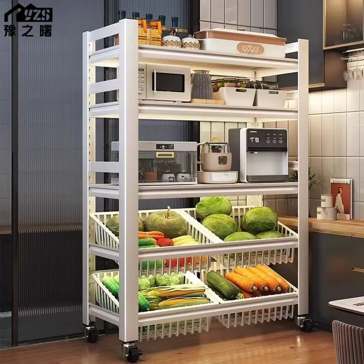 蔬菜置物架厨房落地多层家用零食水果收纳菜篮子超厚厨房置物架子