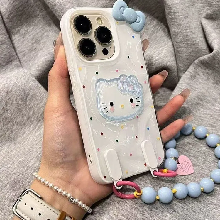 高颜值kt手链iPhone16ProMax手机壳13/14/15全包式网红防摔女