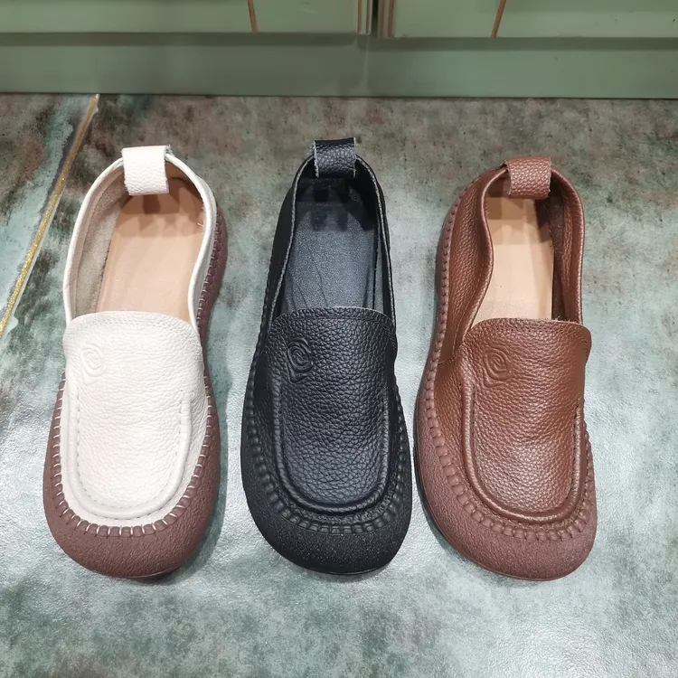 5109透气豆豆鞋做旧圆头拼色秋季单鞋休闲鞋夏季bloktte