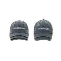 ArguE CulturE小众复古水洗鸭舌3层帽檐设计破坏毛边防晒遮阳帽