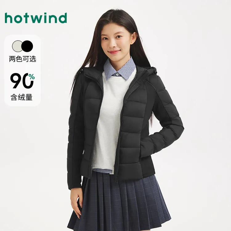 热风商场款女装背面羽绒服双11返场工坊秋冬保暖新款F12W25404