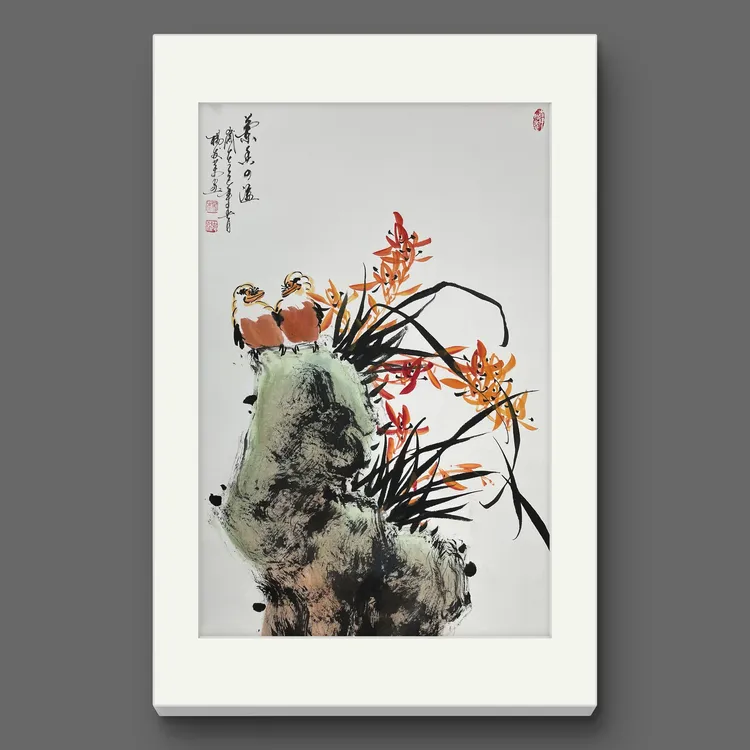 客厅书房挂画四尺三开竖幅作品纯画心未装裱不带框