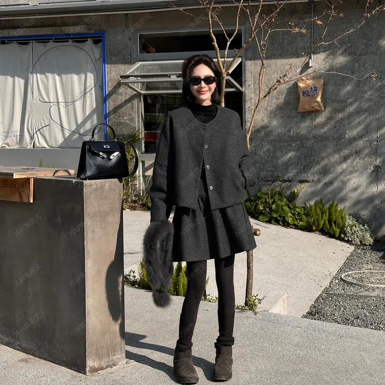 焦思文 冬季时尚休闲洋气百搭羊毛呢羽绒两件套装251125Y05