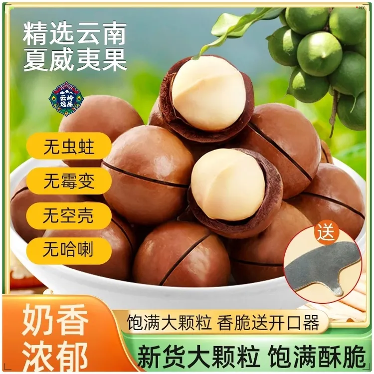 云南当季大颗粒奶香味原味夏威夷果澳洲坚果孕妇休闲零食坚果炒货