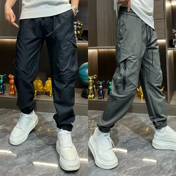 休闲裤时尚工装裤春款速干束脚裤男装潮百搭裤子25129