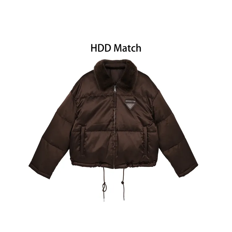 HDD- "咖啡伴侣" 90鹅绒 冬季女款毛领优雅定制小众羽绒服 Y9643