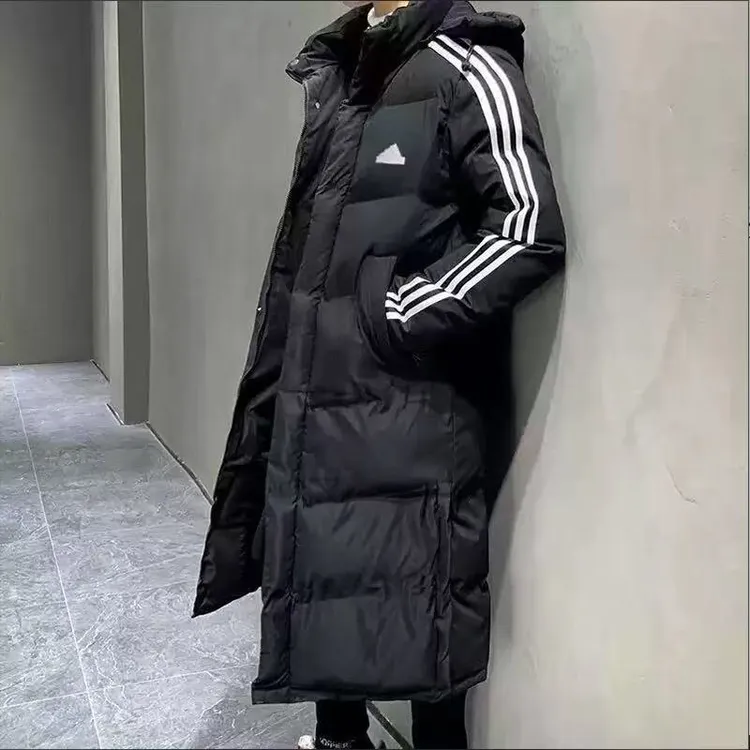 正品Adidas阿迪达斯男女款运动舒适休闲防风保暖长款羽绒服JM9122