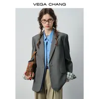 VEGACHANG【经典复刻】西装女2025新款秋季松弛感西服外套0615SQ