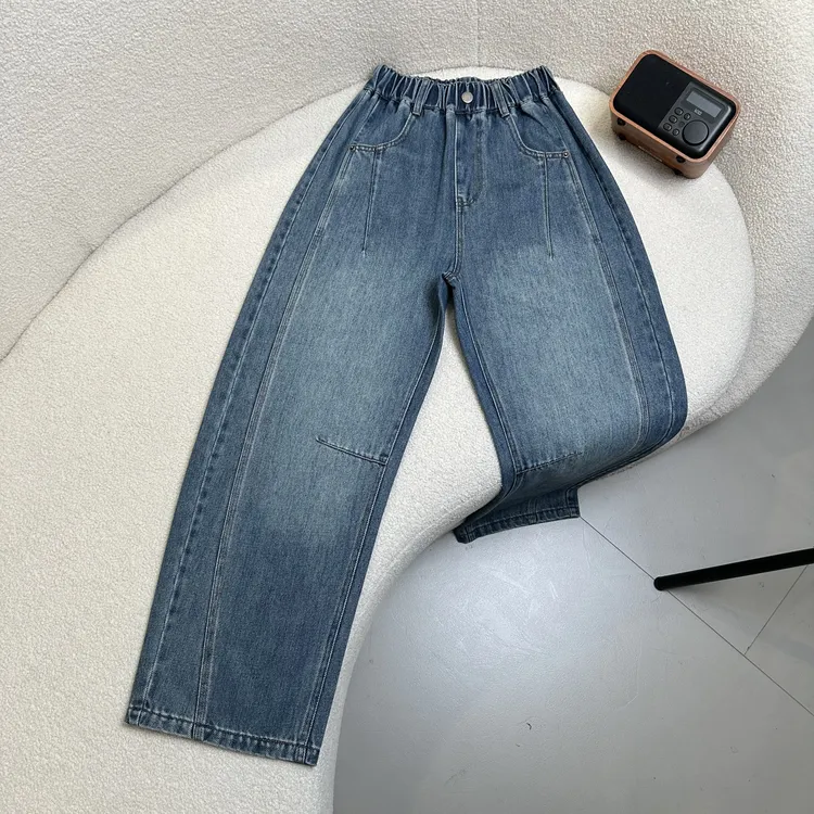 【2025新品】青少年时尚春秋款百搭宽松休闲牛仔裤HWC003