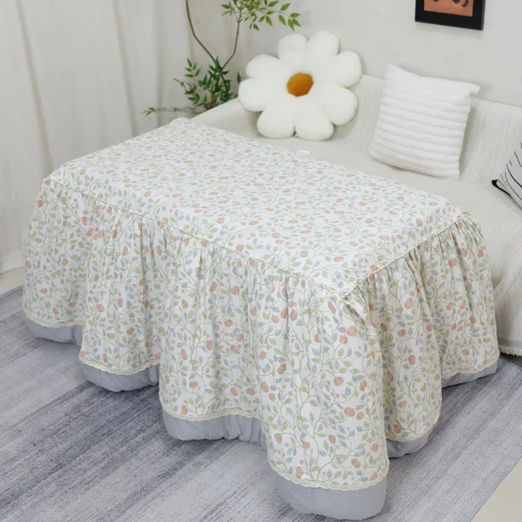 2025冬季新款加厚脱胆长正方形烤火被可拆洗烤火桌罩电暖桌罩纯棉