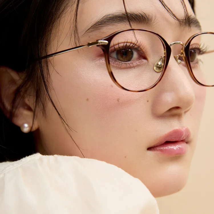 JINS睛姿黄金比例潮流钛框男女光学镜眼镜女素颜神器UUF25S203