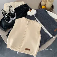 my8154 男女童韩版针织马甲开衫洋气儿童服饰潮