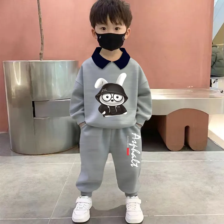 男女童新款秋装2025洋气潮服时髦痞帅童装卫衣儿童春秋套装外出服