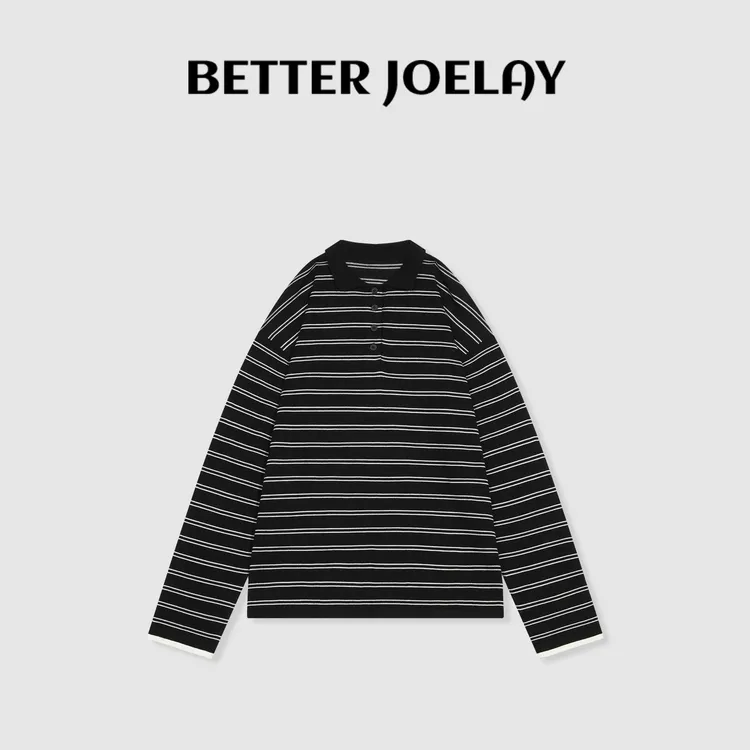 BETTER JOELAY-【天时地利】含羊毛简约T恤长袖潮流休闲风LL6120