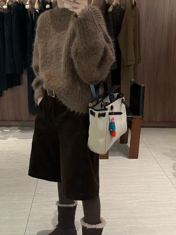 【秋意浓浓】高比例马海毛圆领毛衣 J25MY751