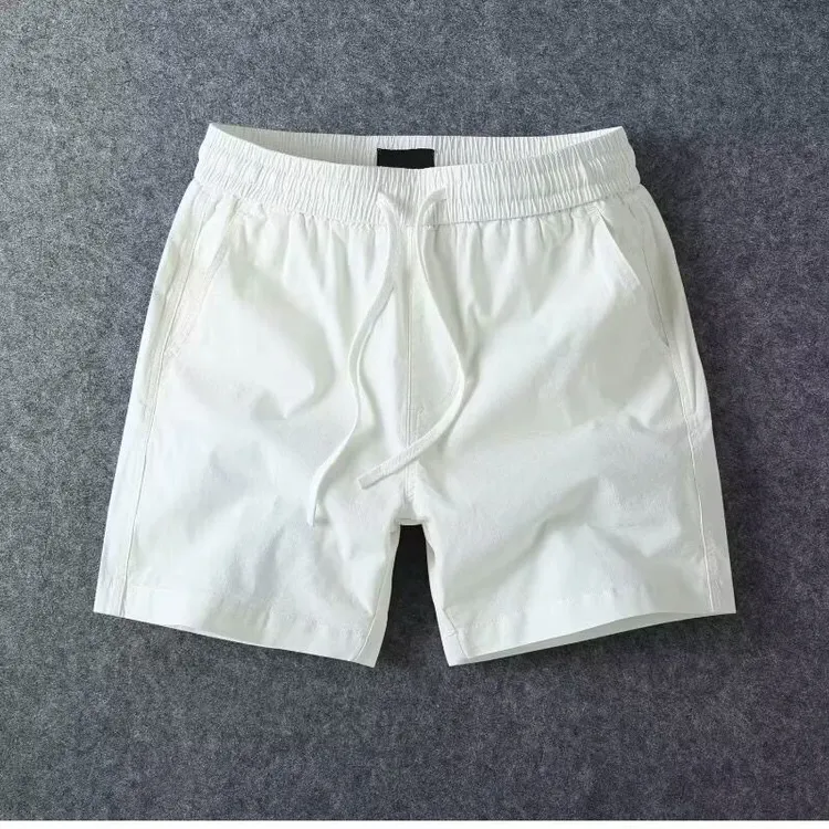 纯棉四分裤男士复古休闲直筒潮流夏季薄款弹力运动工装4分短裤子