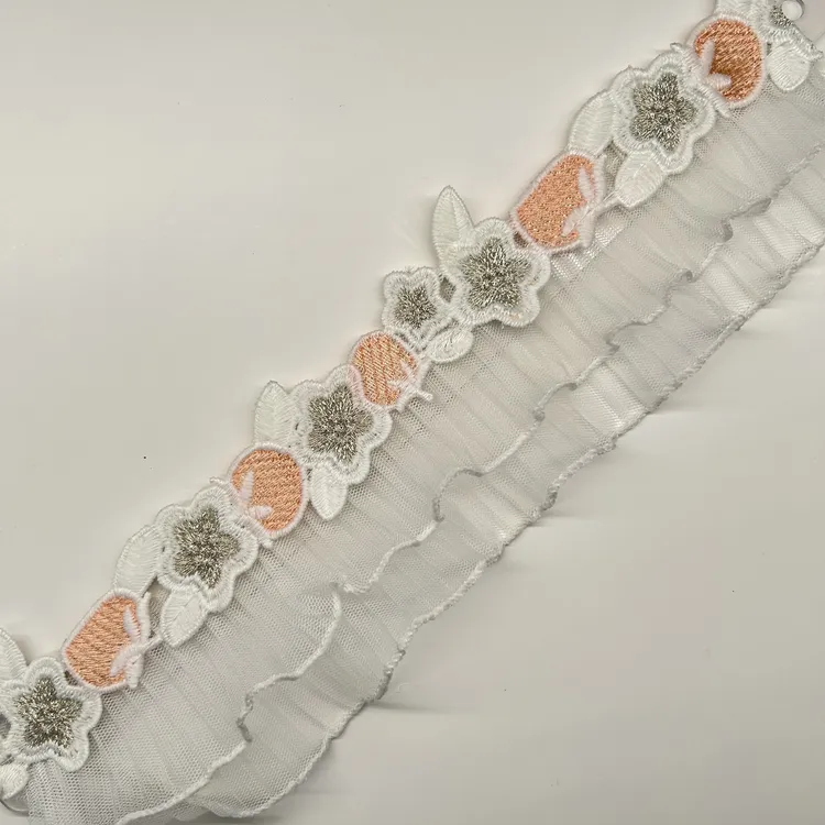 小谢窗饰 新款小草莓蕾丝花边8公分三层复合