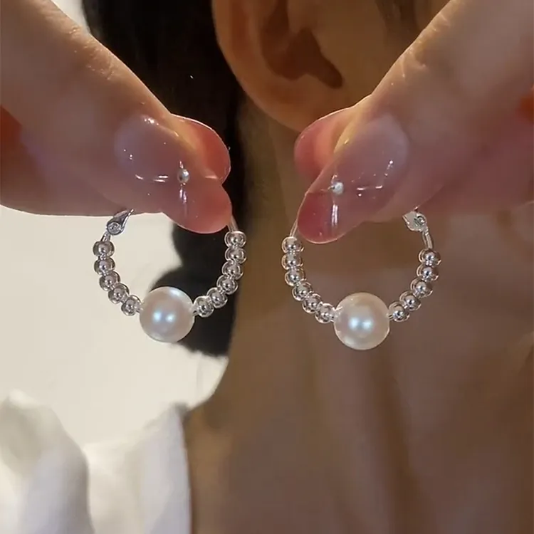 铁合金耳饰 圈圈耳环高级感气质耳圈耳扣显脸瘦耳饰品