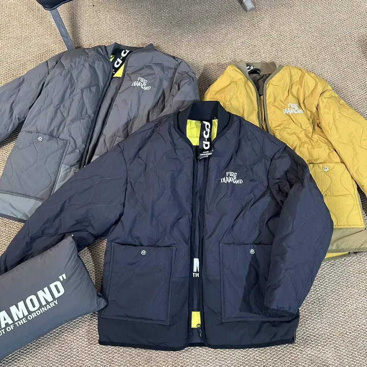 原创正品FD日系2025轻薄款羽绒服男冬季保暖外套棒球领男羽绒内胆