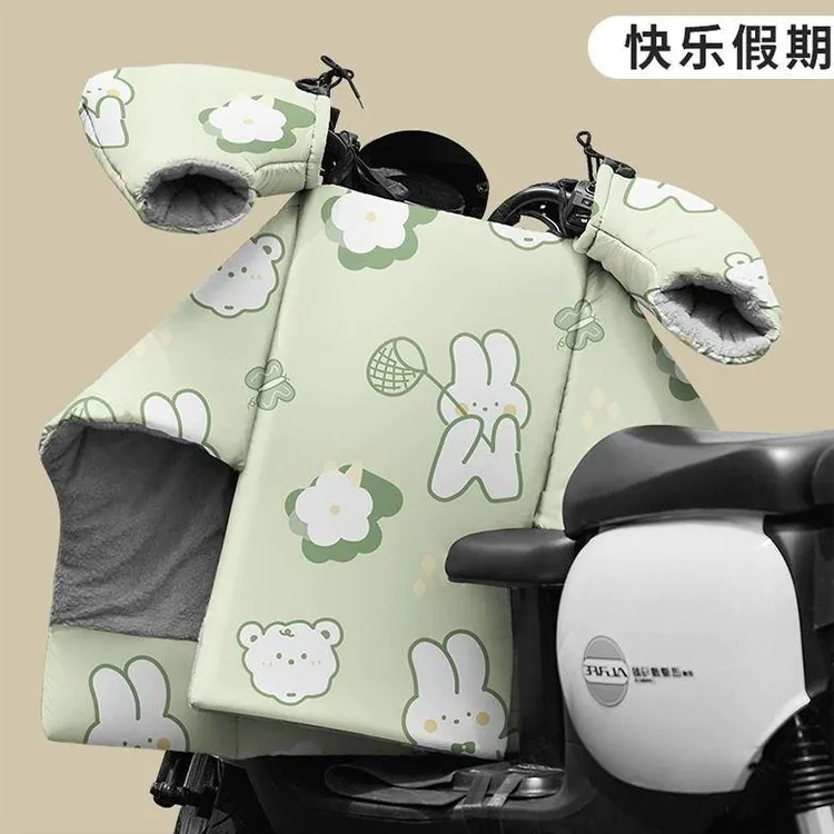 2024新款分体式电动车挡风被冬季加绒加厚保暖电瓶电摩防风罩