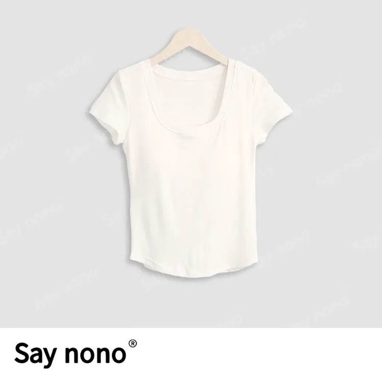 Say nono【懒猫nono】KBB6602蚕丝360度固定杯T恤