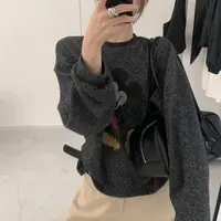 灰灰呀！爆款拿到咯 米奇印花小圆领内搭卫衣 （直播间为准）