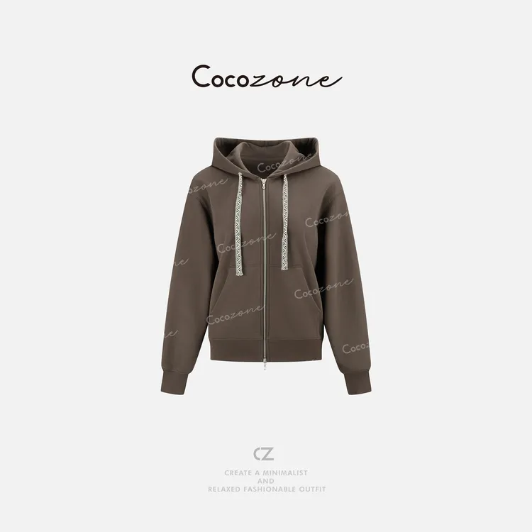 COCO ZONE 刘一一“腰果花卫衣”微宽松卫衣开衫外套 CD2A1896