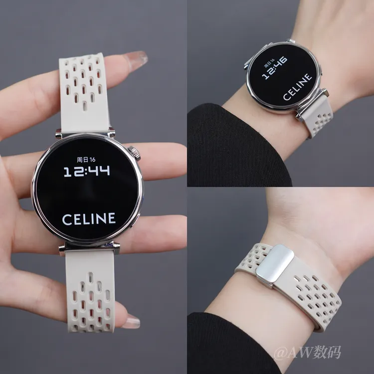 AW适用华为GT5手表表带watchGT5pro腕GT4硅胶新款女生磁吸金属扣