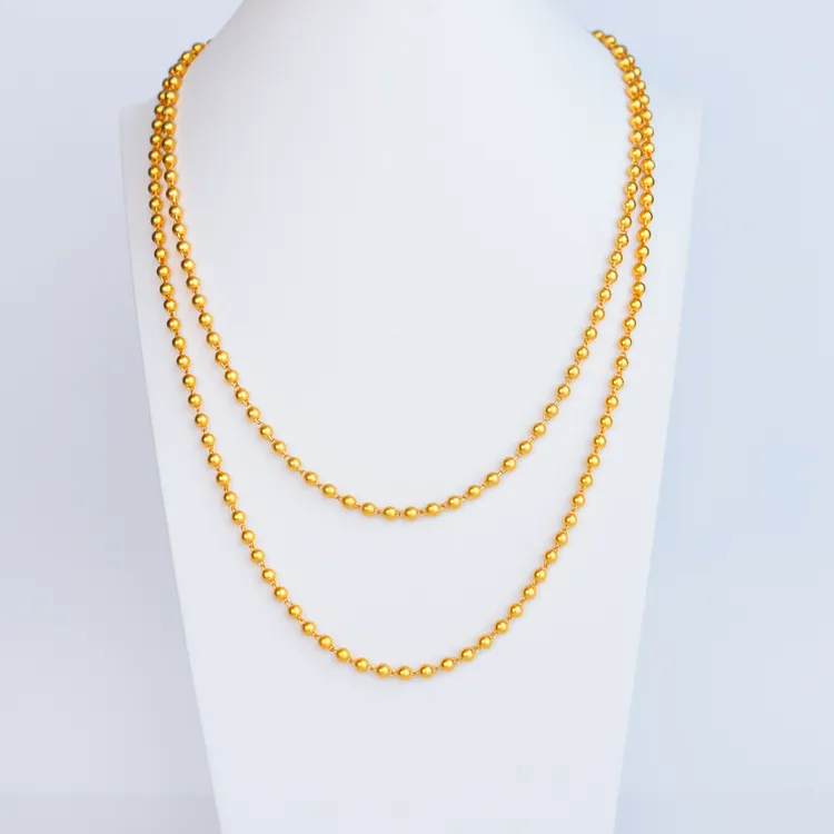 铜合金项链 哑光珠珠项链精工高品质