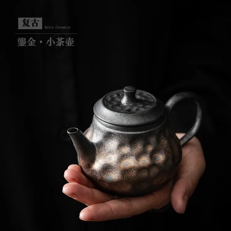国潮主人杯粗陶手工茶壶小号茶水壶家用办公室泡茶壶个人茶具配件