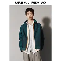 UR2025秋季新款男装时尚设计感肌理感翻领牛仔外套UMF850021