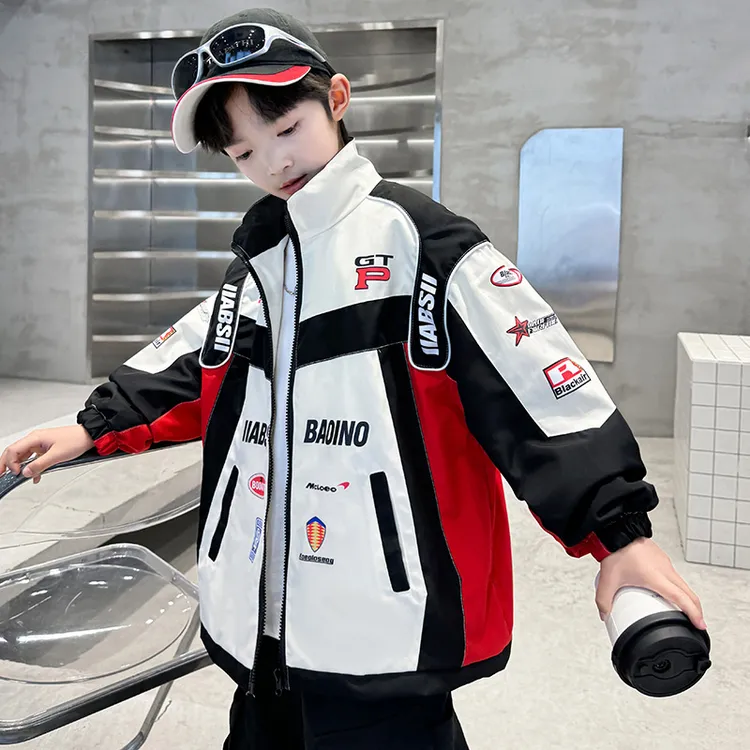 儿童装男童春装外套2025新款中大童春秋款棒球服男孩春季酷帅夹克