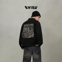 EVISU福神 2025秋季新品男士小海鸥刺绣夹克2EAHTM5JK1030XXCT