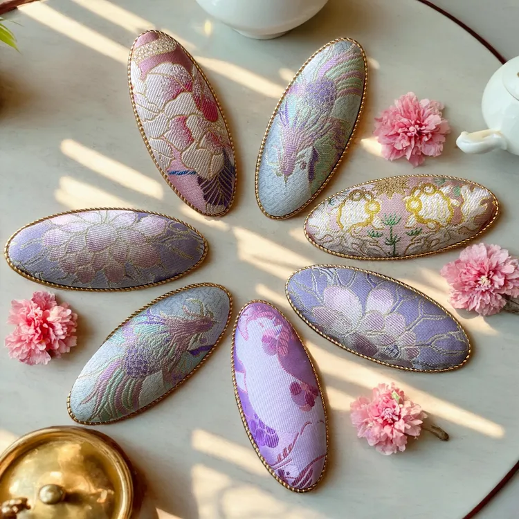 手工非遗宋锦发夹时尚网红气质百搭（满49包邮）