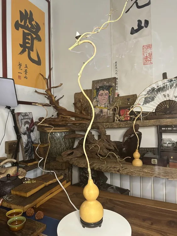 新品葫芦底座倒流香龙形挂香架纯手工高山毛竹制茶室倒流香底座