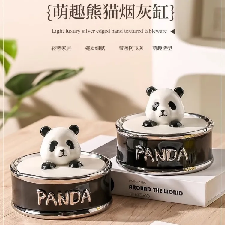 创意熊猫纪念品家用客厅摆件办公室感男友生日礼物礼品