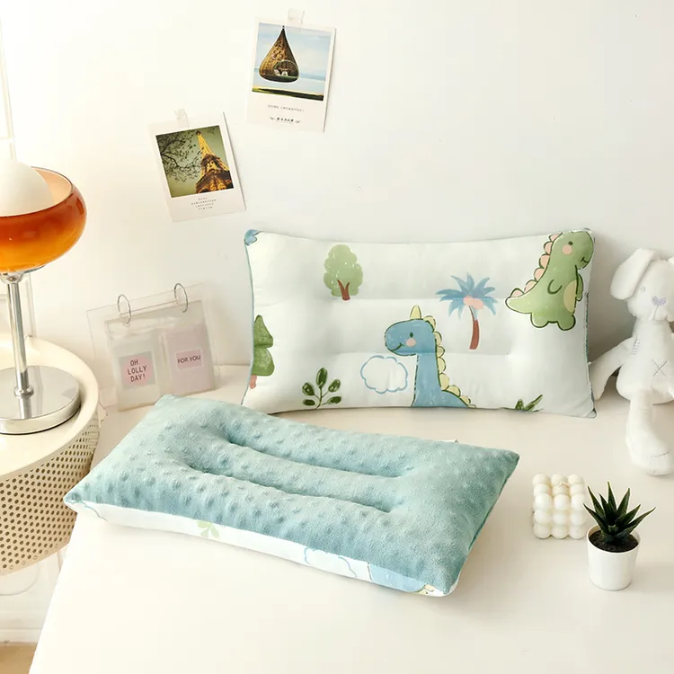 2025爆款儿童安抚卡通豆豆绒枕婴幼儿安抚枕芯幼儿园午睡枕纯棉枕