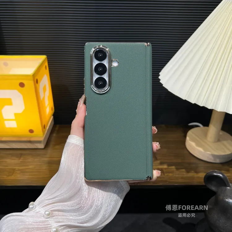 适用于三星Galaxy Z Fold7手机壳双中轴折叠屏zfold7保护真皮磁吸