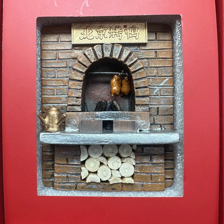 北京文创特色烤鸭发光树脂冰箱贴旅游纪念品