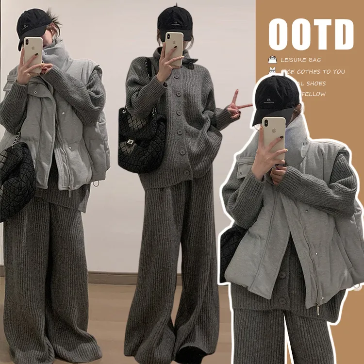 2025秋冬款孕妇装时尚舒适气质百搭休闲设计感保暖加厚高级感套装