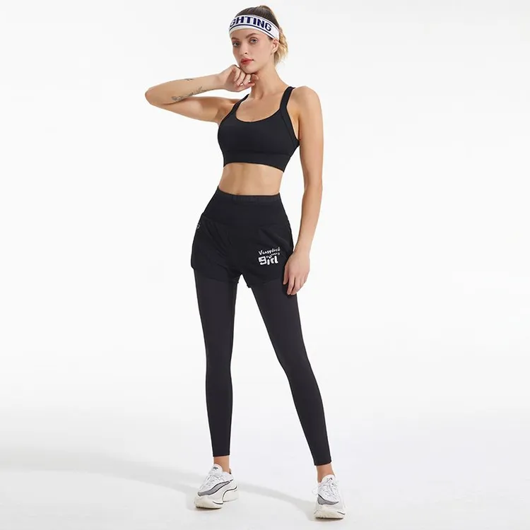 【全腰围口袋】假两件运动长裙裤保暖高腰显瘦瑜伽健身加绒跑步裤