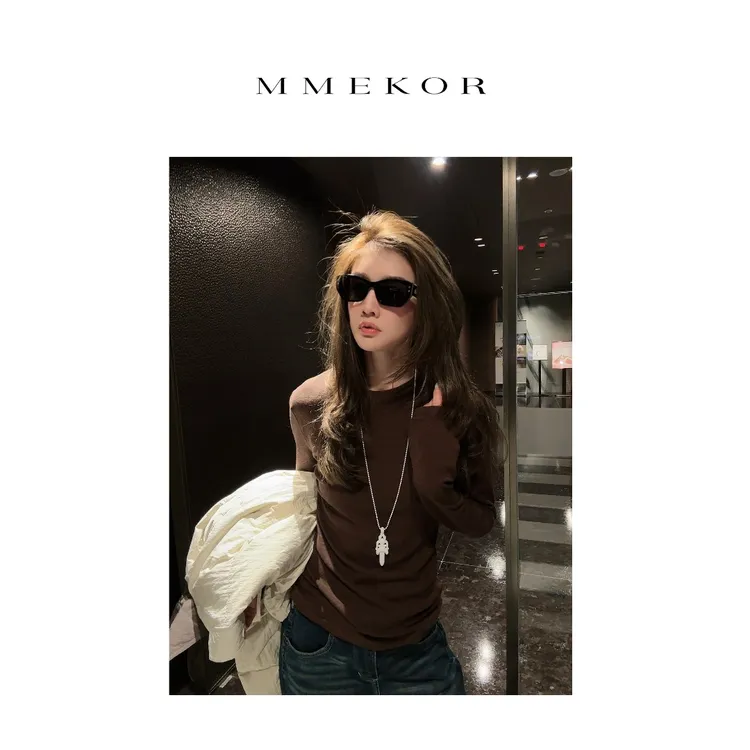 MMEKOR“严选Tee”T恤 2025新款秋款静奢老钱风百搭长袖 30651